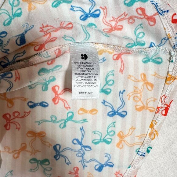 Dot Dot Smile Striped Bow White Cream Red Blue Girls Toddler Dress Cap Sleeve 2T - Picture 5 of 8